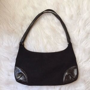 Banana Republic genuine leather black shoulder bag